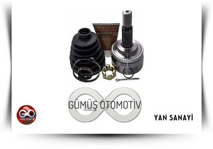 Sağ komple aks: büyük-küçük körük, metal mafsal ve yay/halka aksesuar