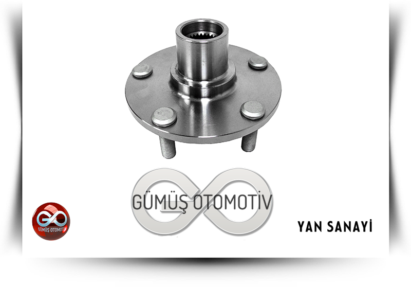 Ön tekerlek poryası, metal göbek ve bağlantı flanşlı