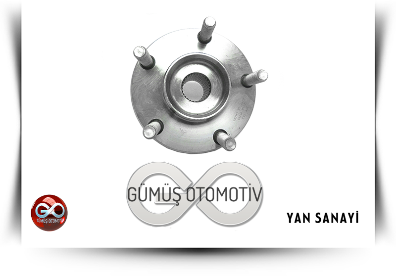 Ön tekerlek poryası, yuvarlak flanşlı metal göbek, 5 bağlantı pimi