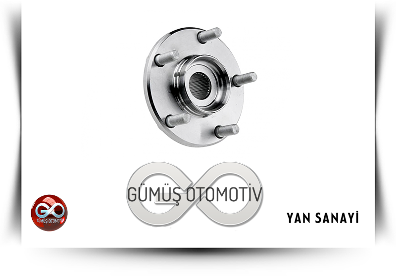 Ön tekerlek poryası, merkez delikli metal hub ve flanş cıvata noktaları