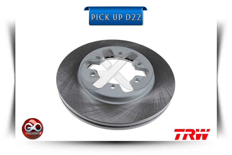 Fren diski, tek parça yuvarlak disk ve TRW logosu