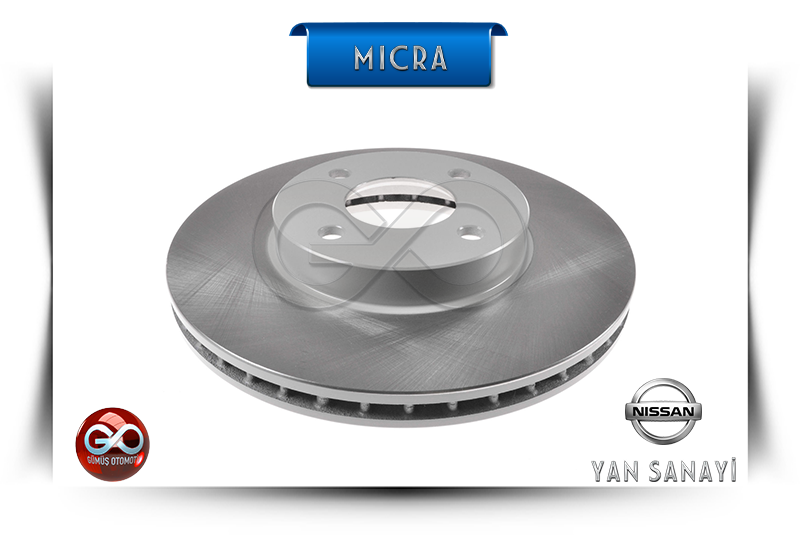 40206-1HA0A<br>ÖN FREN DİSK<br>MICRA = K13E = HR12DE = 1200 cc = BENZİNLİ - Gümüş Otomotiv
