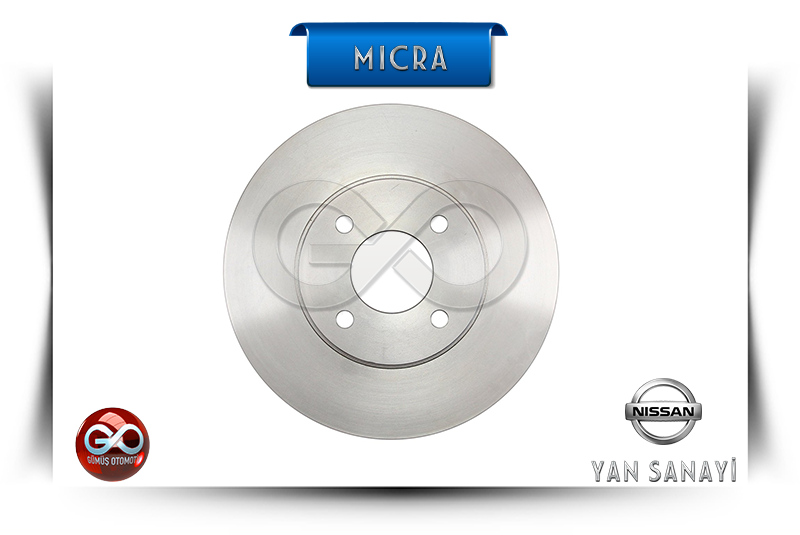 40206-1HA0A<br>ÖN FREN DİSK<br>MICRA = K13E = HR12DE = 1200 cc = BENZİNLİ - Gümüş Otomotiv