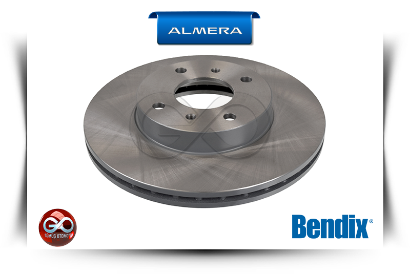 40206-2F501<br>ÖN FREN DİSKİ >>TAKIM >>2 ADET<br>ALMERA >>N16E >>QG15DE >>1500 cc >BENZİNLİ - Gümüş Otomotiv