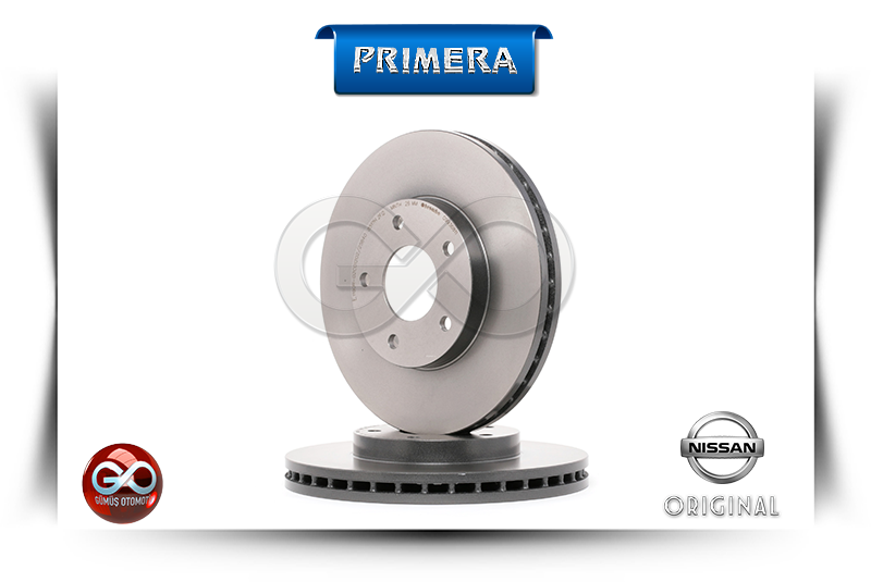 40206-4U107<br>ÖN FREN DİSKİ = TAKIM = 2 ADET<br>PRIMERA = P12E = QG16DE = 1600 cc = BENZİNLİ - Gümüş Otomotiv
