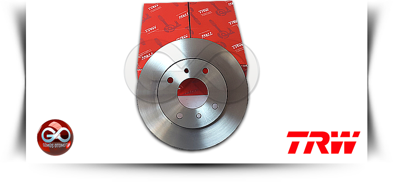 Ön fren diski takımı; havalandırmalı metal disk, cıvata delikleri ve merkez göbeği görünen.