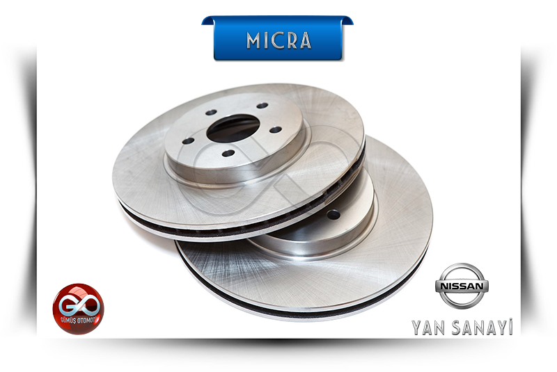 40206-AX600<br>ÖN FREN DİSKİ = TAKIM <br>MICRA = K12E = CR12DE = 1200 cc = BENZİNLİ - Gümüş Otomotiv