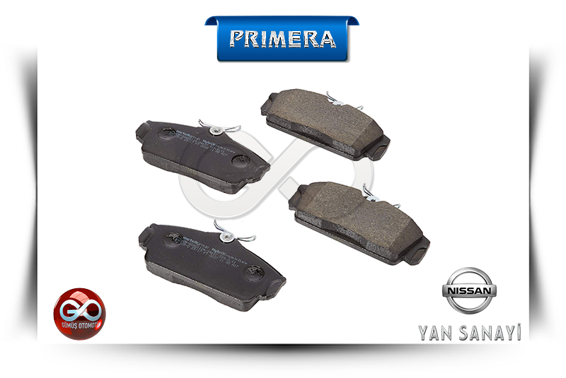 41060-2F525 <br>ÖN FREN BALATASI<br>PRIMERA = P11E = GA16DE = 1600 cc = BENZİNLİ - Gümüş Otomotiv