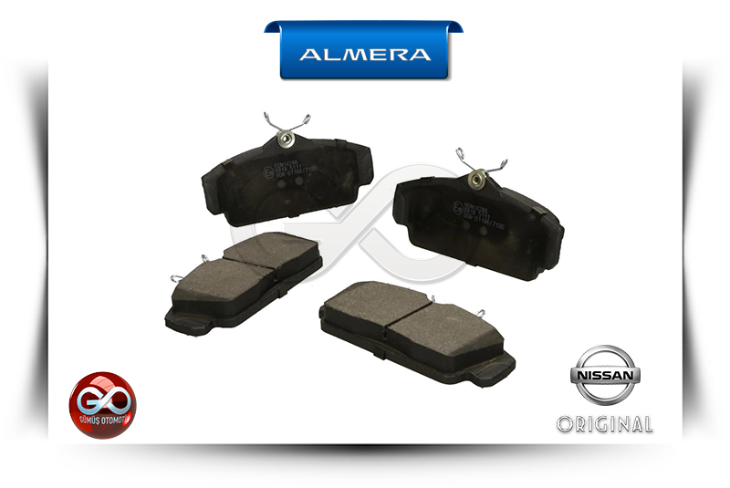 41060-2F525<br>ÖN FREN BALATALARI<br>ALMERA = N16E = QG15DE = 1500 cc = BENZİNLİ - Gümüş Otomotiv