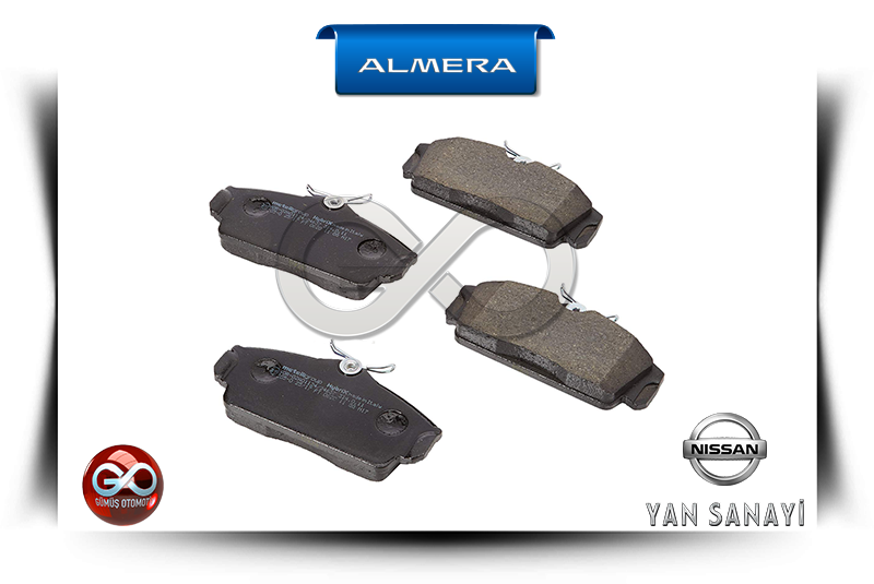 41060-2F525<br>ÖN FREN BALATALARI<br>ALMERA = N16E = QG15DE = 1500 cc = BENZİNLİ - Gümüş Otomotiv