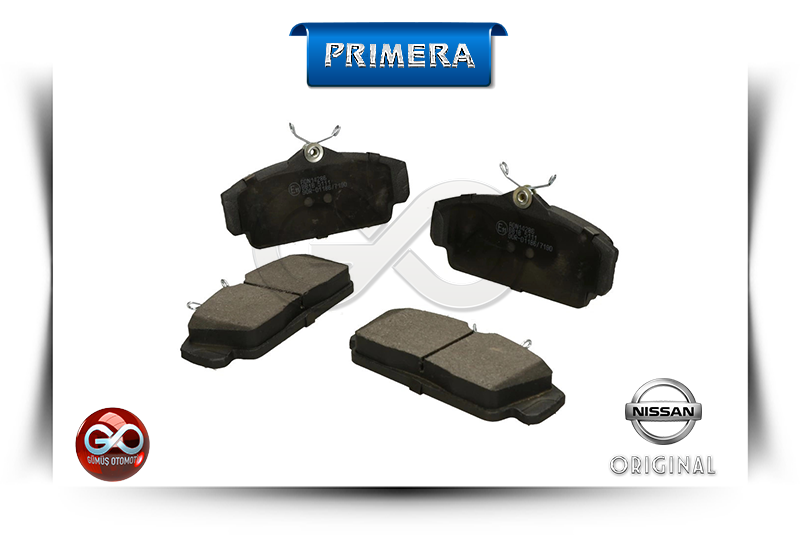 41060-2F525 <br>ÖN FREN BALATASI<br>PRIMERA = P11E = GA16DE = 1600 cc = BENZİNLİ - Gümüş Otomotiv