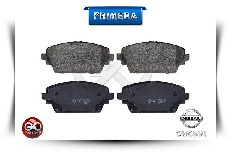 41060-4U127<br>ÖN FREN BALATALARI<br>PRIMERA>>P12E >>QG16DE>>1600 cc >>BENZİNLİ - Gümüş Otomotiv