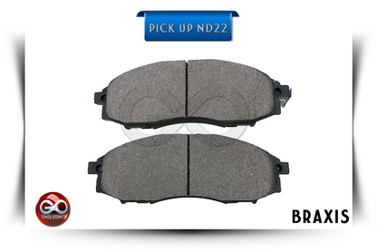 BRAXIS fren balatası seti; gri dokulu yüzeyli iki adet balata.