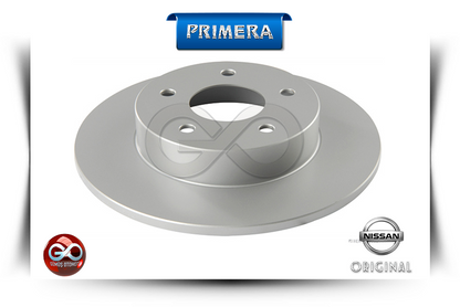 Ön fren disk takımı: dairesel metal rotor, merkezde boşluk ve delikler