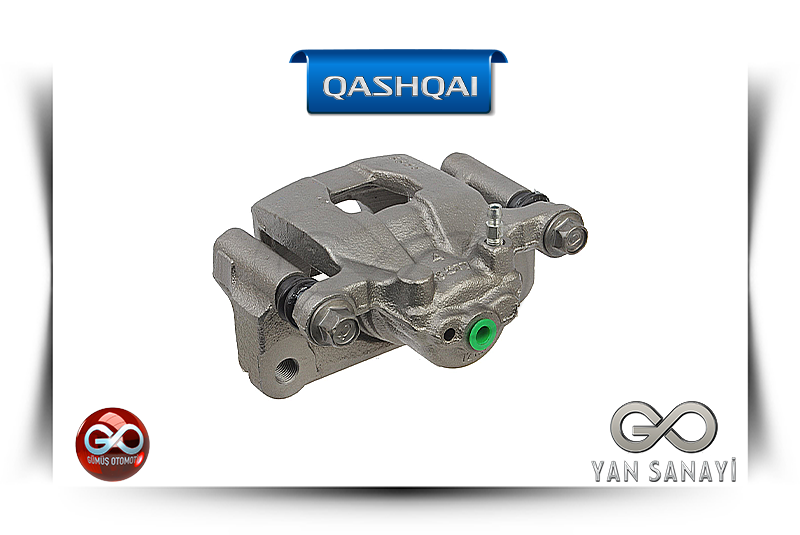 44011-EM11A<br>KOMPLE ARKA FREN KALİPERİ "SOL"<br>QASHQAI - J10E - Gümüş Otomotiv