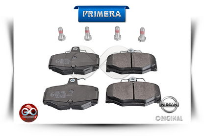 PRIMERA etiketli fren balata seti; 4 adet balata ve NISSAN ORIGINAL rozeti
