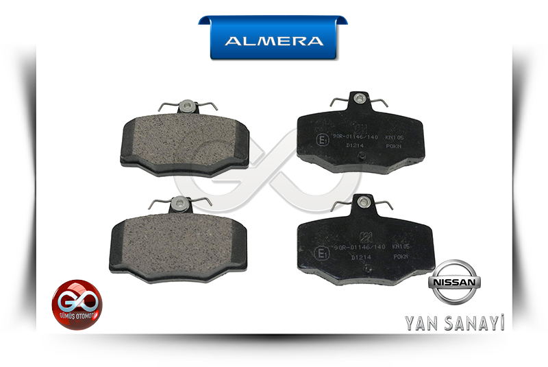44060-3F085<br>ARKA FREN BALATALARI<br>ALMERA = N16E = QG15DE = 1500 cc = BENZİNLİ - Gümüş Otomotiv
