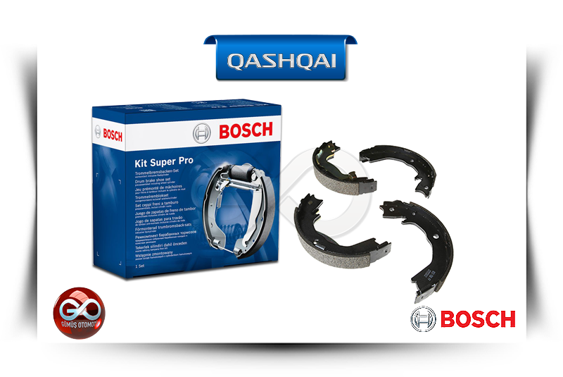 Bosch arka fren kampana balatası takımı; kutu ve fren pabuçları