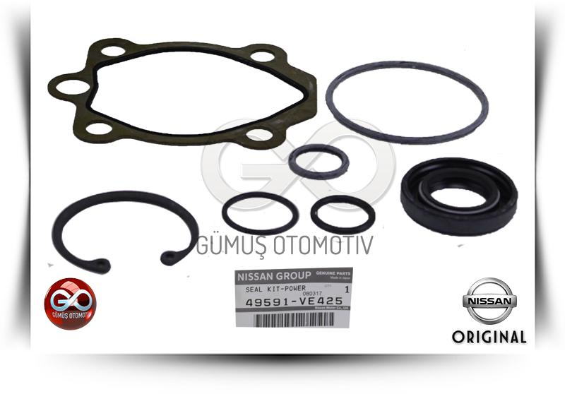49591-VE425<br>DİREKSİYON POMPA KEÇESİ TAMİR TAKIMI<br>PICK UP = ND22 = YD25DDTI = 2500 cc = DİZEL - Gümüş Otomotiv
