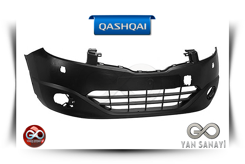 62022-BR00H <br>ÖN TAMPON "2. VERSİYON - FAR YIKAMA DELİĞİ DAHİL"<br>QASHQAI-J10E - Gümüş Otomotiv