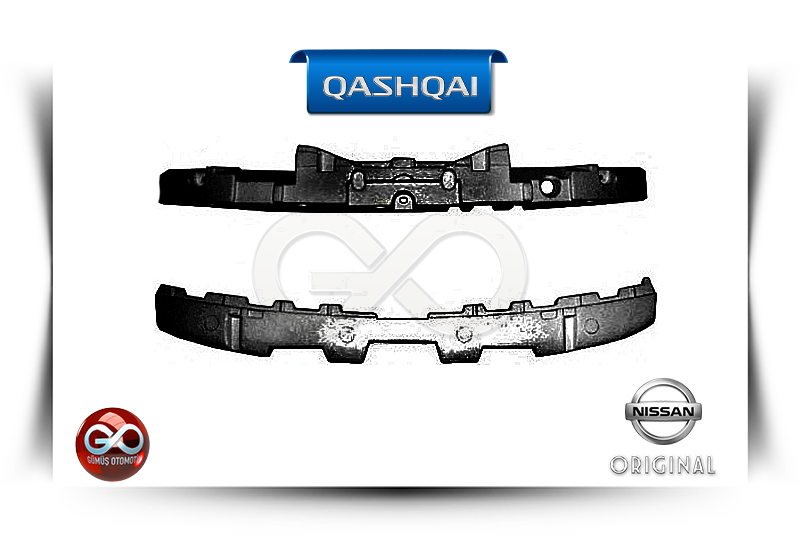 62090-JD001 <br>ÖN TAMPON DARBE EMİCİ "1. VERSİYON"<br>QASHQAI  - J10E - Gümüş Otomotiv