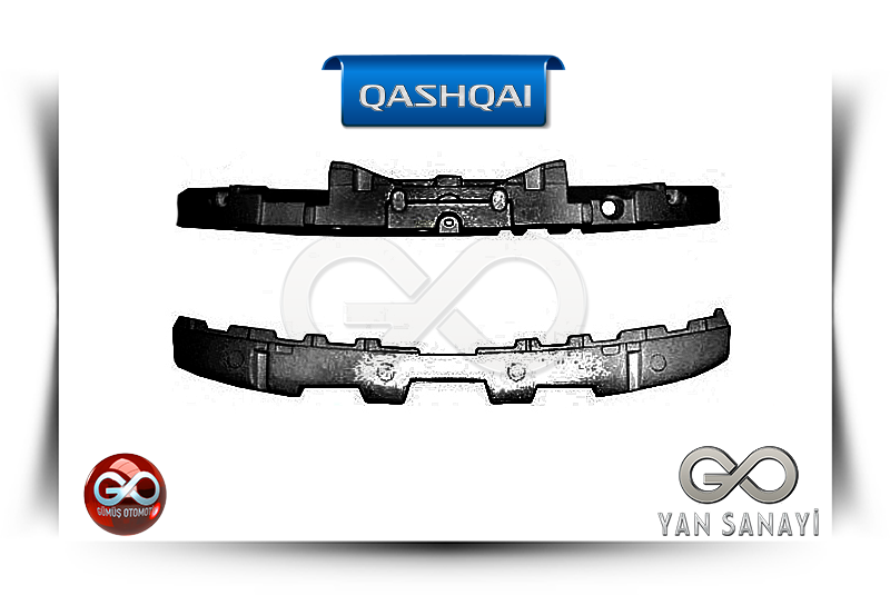 62090-JD001 <br>ÖN TAMPON DARBE EMİCİ "1. VERSİYON"<br>QASHQAI  - J10E - Gümüş Otomotiv
