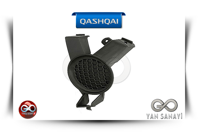 62257-JD01A<br>ÖN TAMPON SİS FAR KAPAĞI "SOL - 1. VERSİYON - KAPALI"<br>QASHQAI - J10E - Gümüş Otomotiv