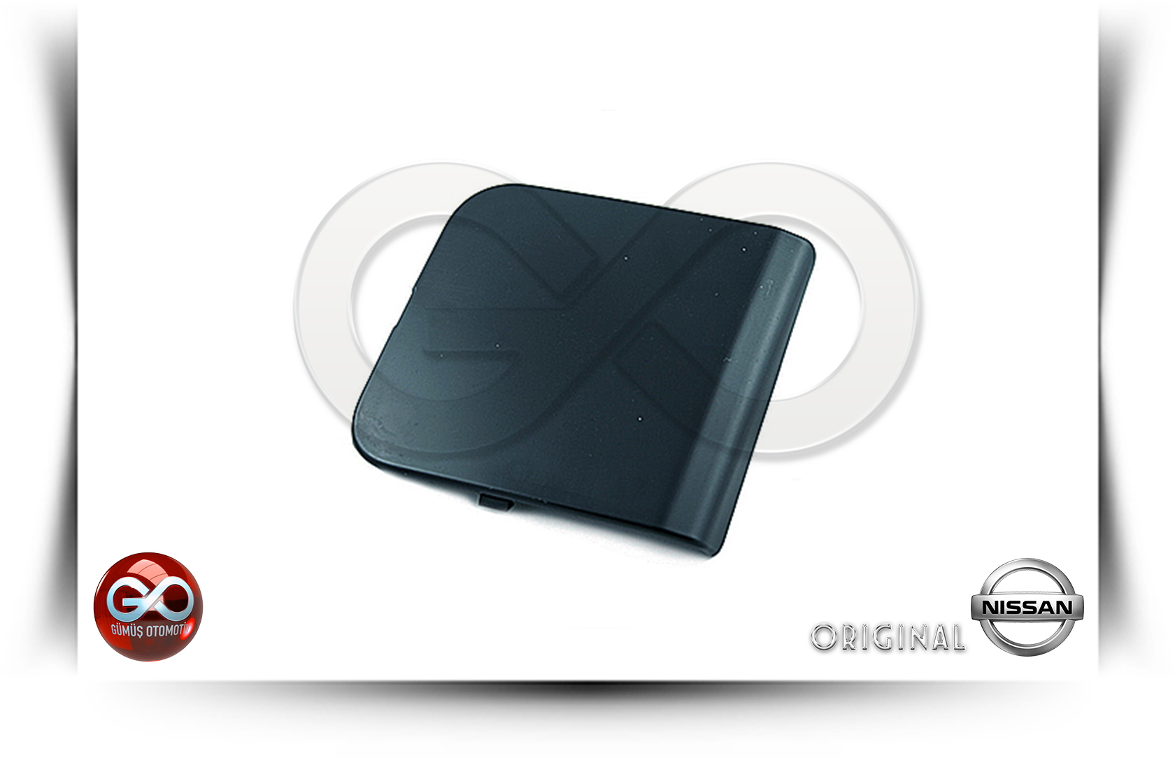 622A0-BR00H <br>ÖN TAMPON ÇEKİ DEMİR KAPAĞI "2. VERSİYON"<br>QASHQAI - J10E - Gümüş Otomotiv