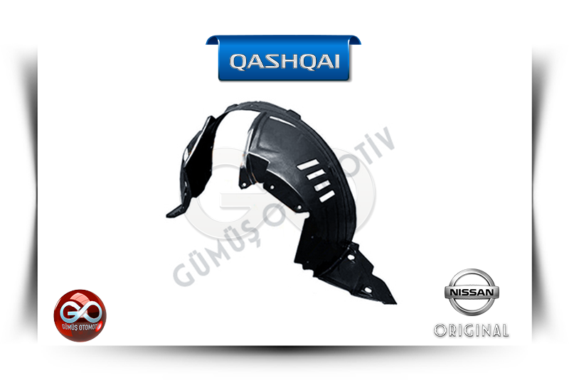Ön çamurluk davlumbazı, siyah plastik, Nissan Orijinal