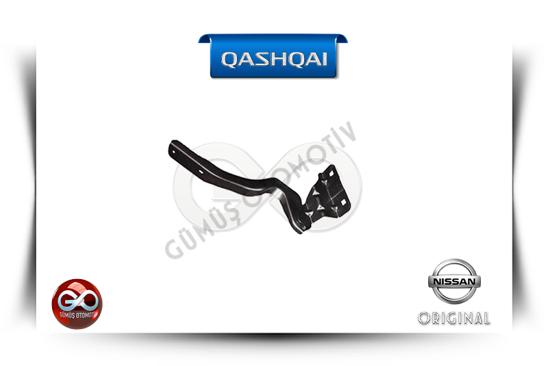 Sağ motor kaput menteşesi, siyah metal; Orijinal