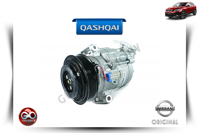 92600-4EA0A<br> KLİMA KOMPRESÖRÜ<br> QASHQAI-J11E-K9K-1500 cc DİZEL - Gümüş Otomotiv