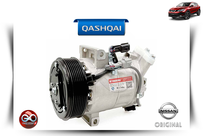 92600-4EB0A<br> KLİMA KOMPRESÖRÜ<br> QASHQAI-J11E-R9M-1600 cc DİZEL - Gümüş Otomotiv