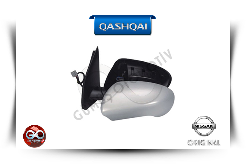 96302-JD82B<br>KOMPLE DIŞ DİKİZ AYNA "SOL"<br>QASHQAI - J10E - Gümüş Otomotiv