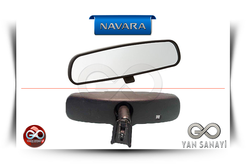 96321-2Y900<br>İÇ DİKİZ AYNA<br>NAVARA-D40-YD25DDTI-2500 cc DİZEL - Gümüş Otomotiv