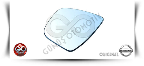 96366-4EA1A<br>DIŞ DİKİZ AYNA CAMI "SOL"<br>QASHQAI = J11E = K9K = 1500 cc = DİZEL - Gümüş Otomotiv