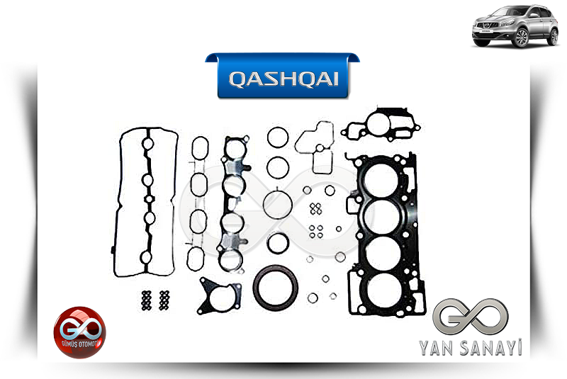 QASHQAI motor conta seti; çok parçalı contalar ve sızdırmazlık halkaları