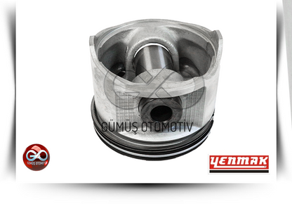 Piston ve iç oyuk, üstten görünüm; siyah halka detayları seçiliyor