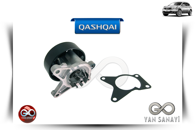 QASHQAI için komple devirdim su pompası ve contası (yan sanayi)