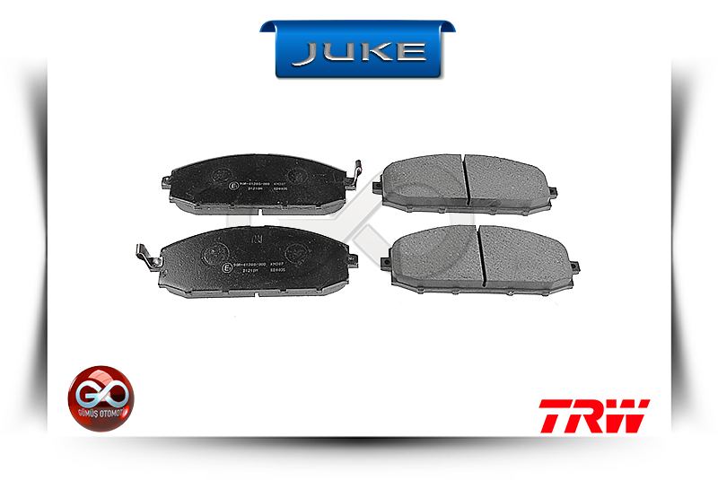 D1060-1KA1A<br>ÖN FREN BALATASI<br>JUKE = F15E = K9K = 1500 cc = DİZEL - Gümüş Otomotiv