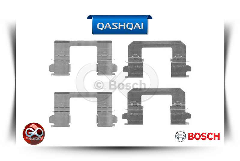 D1080-JE00A yedek parça: gri metal klips ve braket seti (Bosch)