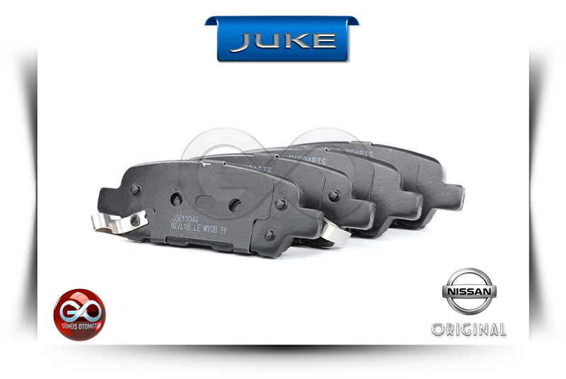 D4M60-9N00B<br>ARKA FREN BALATALARI = TAKIM<br>JUKE = F15E = K9K = 1500 cc = DİZEL - Gümüş Otomotiv