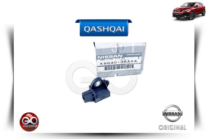 K8830-3RA0A<br> YAN HAVA YASTIĞI SENSÖRÜ<br> QASHQAI - J11E - Gümüş Otomotiv