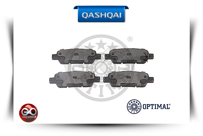 Fren balatası seti, dört parça; OPTIMAL logosu olan pedler