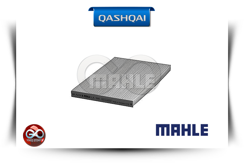 Kabin hava filtresi, gri katlı pleat; MAHLE logosu