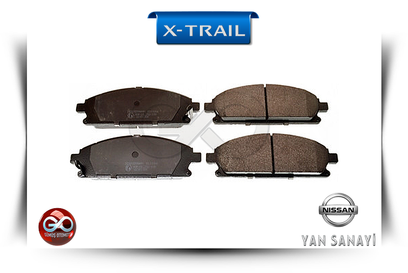 41060-8H785<br>ÖN FREN BALATALARI<br>X-TRAIL = T30 = QR20DE = 2000 cc = BENZİNLİ - Gümüş Otomotiv